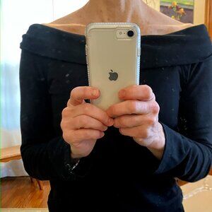 Off Shoulder Black Knit Top